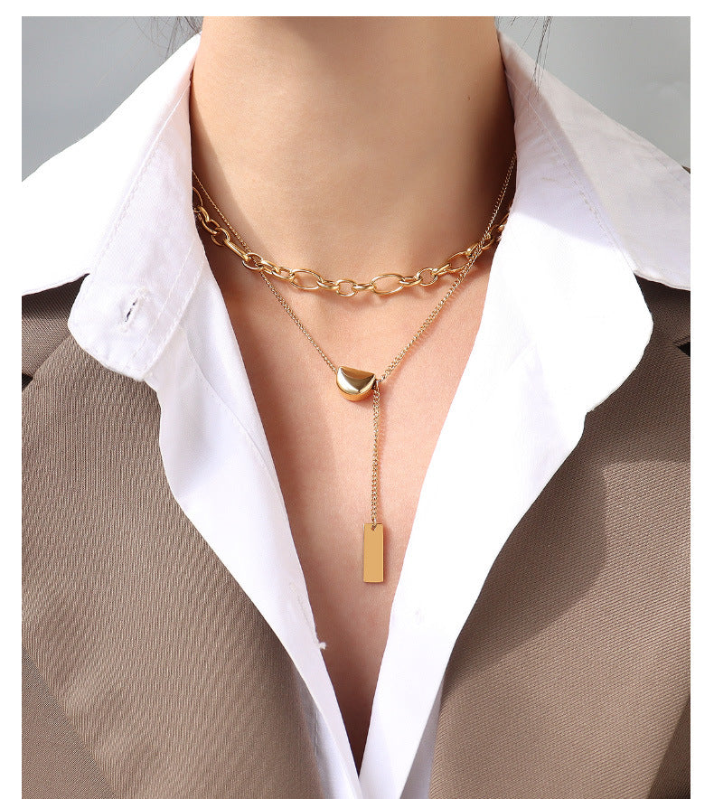 Adiffu Double Tiered Fringe Necklace