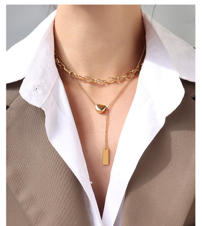 Adiffu Double Tiered Fringe Necklace