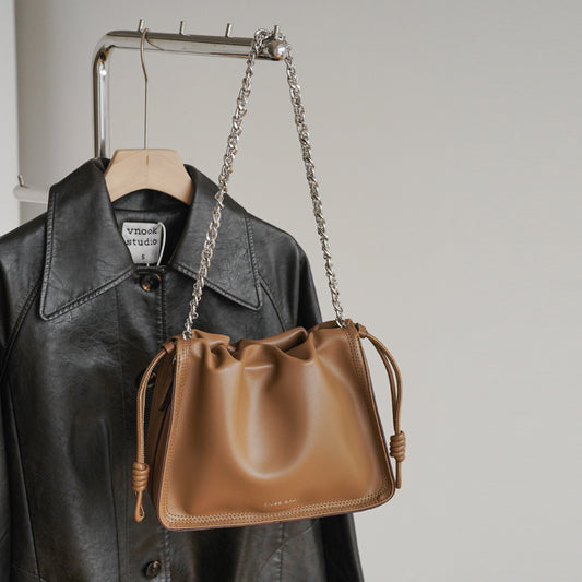 Adiffu Fresh Chain Pleated Bag