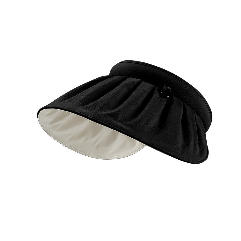 Adiffu Contrasting Shell Hats UV Sun Protection Hat Holiday Beach Hat Hollow Hat