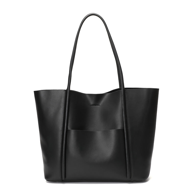 Adiffu Large Capacity Leather Handbag Shoulder Bag Women's Tote Bag