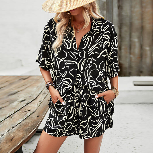 Adiffu Casual Half Sleeve Tops and Shorts