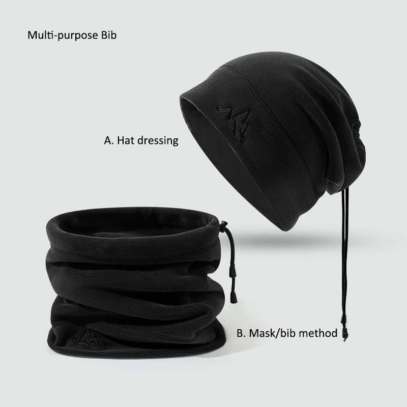 Adiffu Autumn And Winter Outdoor Cycling Trekking Warm Ear-protection Windproof Hat Aoxiang Solid Color Pile Hat Thickened Dual-purpose Bib