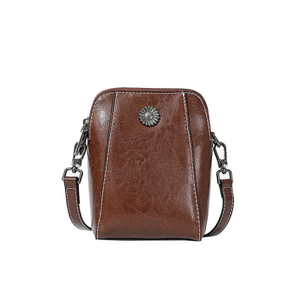 Adiffu Stylish Casual Genuine Leather Mobile Phone Bag