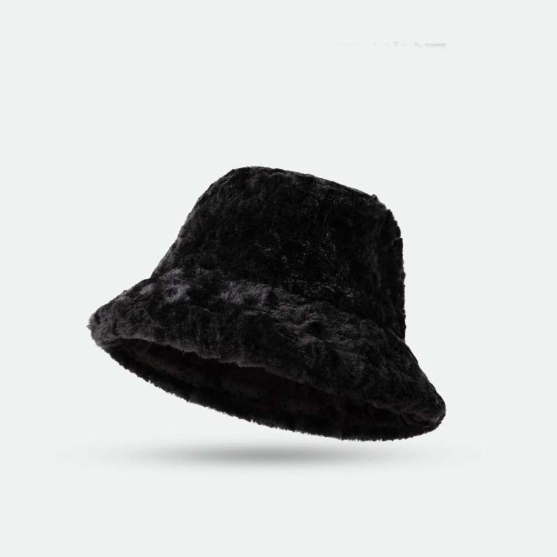 Adiffu Women's Warm Winter Bucket Hat Fluffy Hat