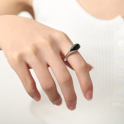 Adiffu Fashion Drop Colored Glass Ring