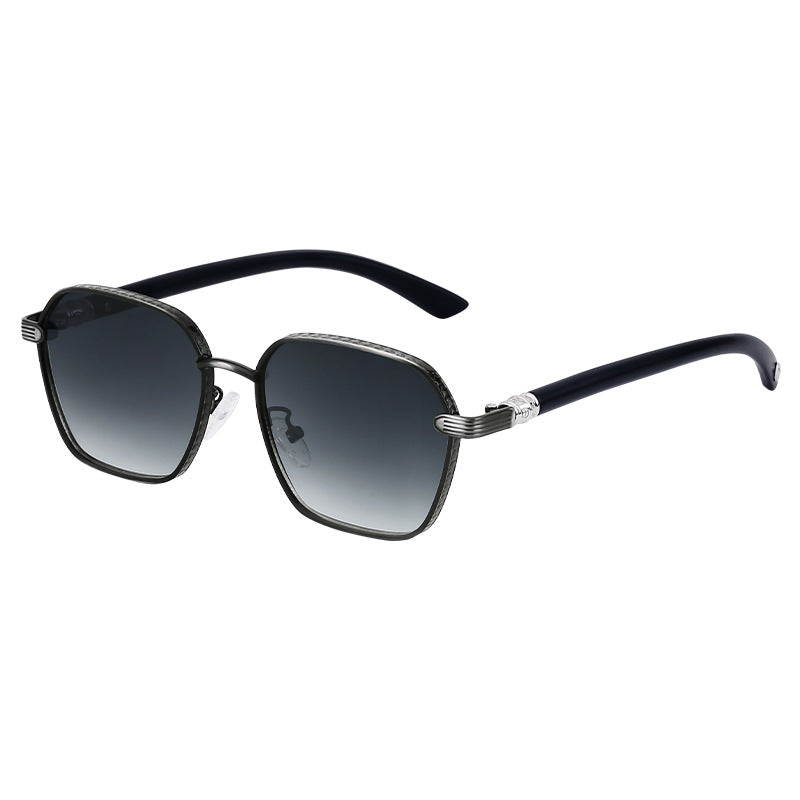 Adiffu Stylish Steampunk Metal Square-framed Sunglasses