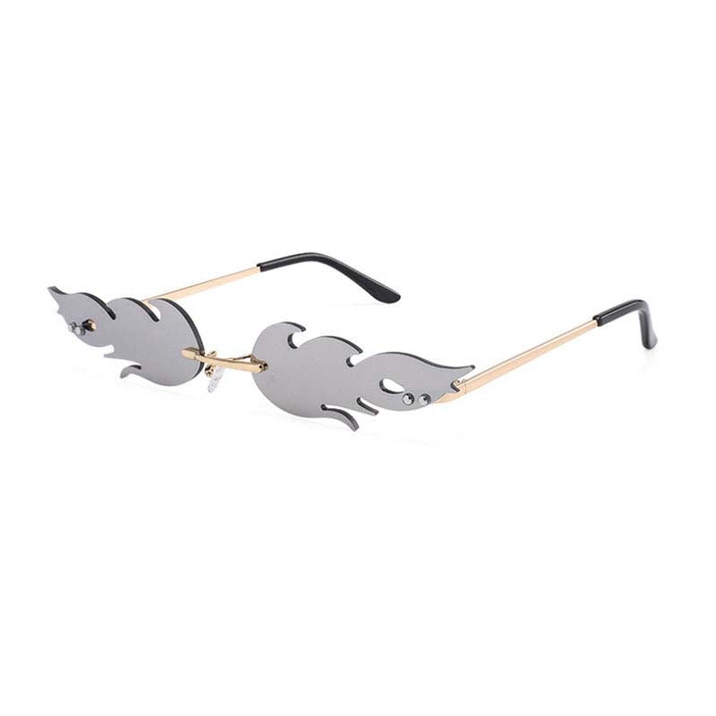 Adiffu Frameless Flame Personality Sunglasses