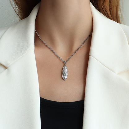 Adiffu Vintage Oval Pendant Necklace