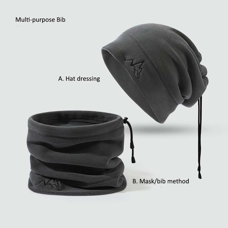 Adiffu Autumn And Winter Outdoor Cycling Trekking Warm Ear-protection Windproof Hat Aoxiang Solid Color Pile Hat Thickened Dual-purpose Bib