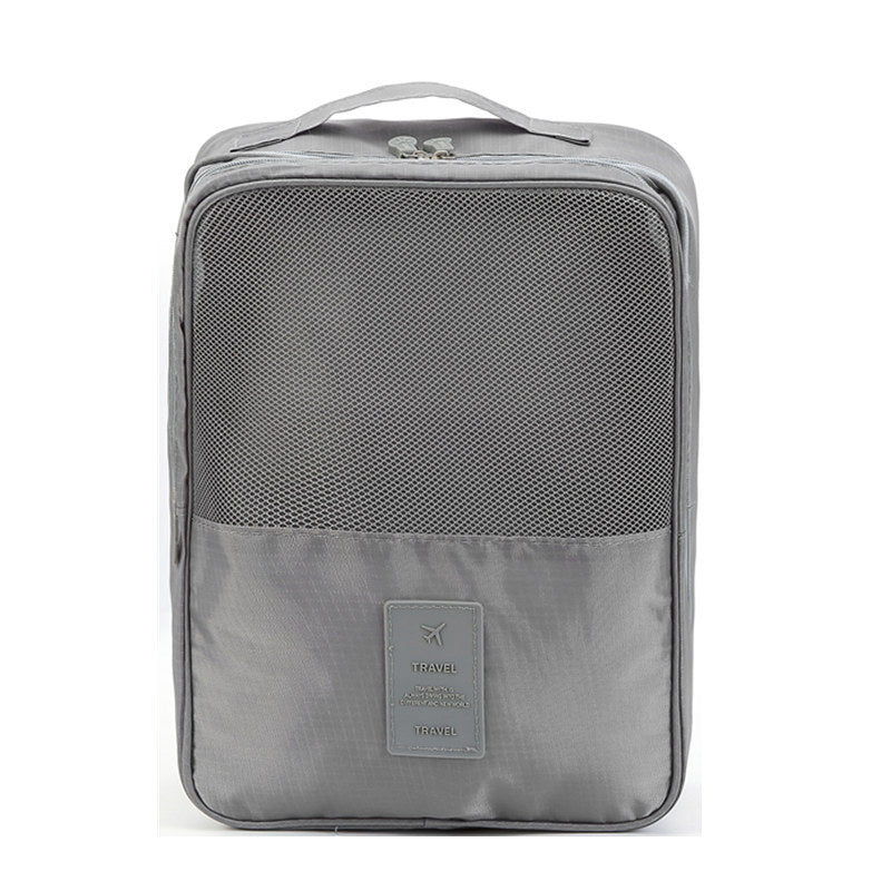 Adiffu Double Layer Three-compartment Waterproof Travel Shoe Bag