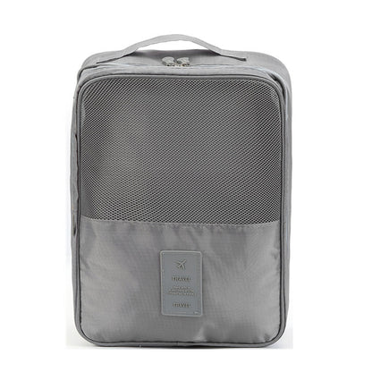 Adiffu Double Layer Three-compartment Waterproof Travel Shoe Bag