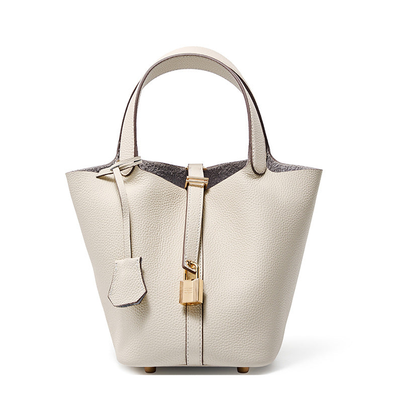 Adiffu Leather Bucket Bag Bridal Handbag