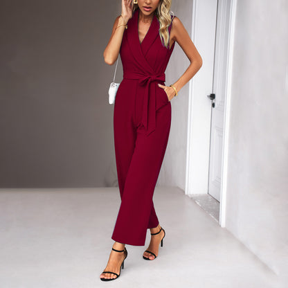 Adiffu Elegant Women's Sleeveless Jumpsuit