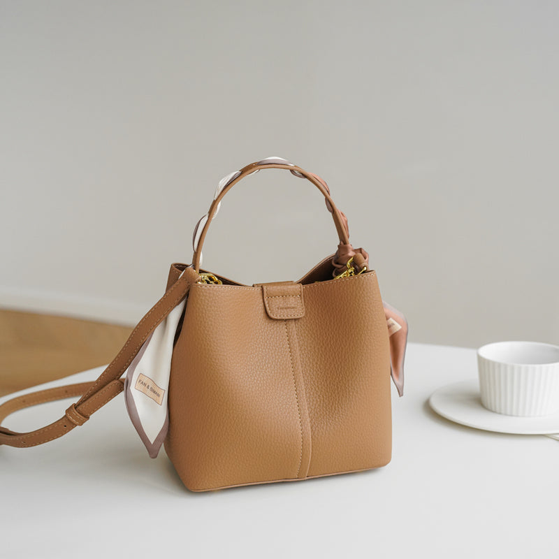 Adiffu Beige/Deep Yellow/Black Crossbody Bag And Handbag