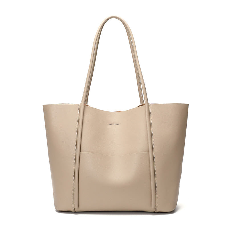 Adiffu Large Capacity Leather Handbag Shoulder Bag Women's Tote Bag