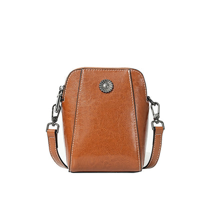 Adiffu Stylish Casual Genuine Leather Mobile Phone Bag