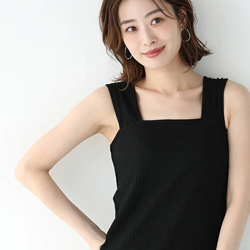 Adiffu Women's High Stretch Ribbed Vest