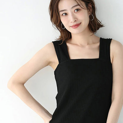 Adiffu Women's High Stretch Ribbed Vest