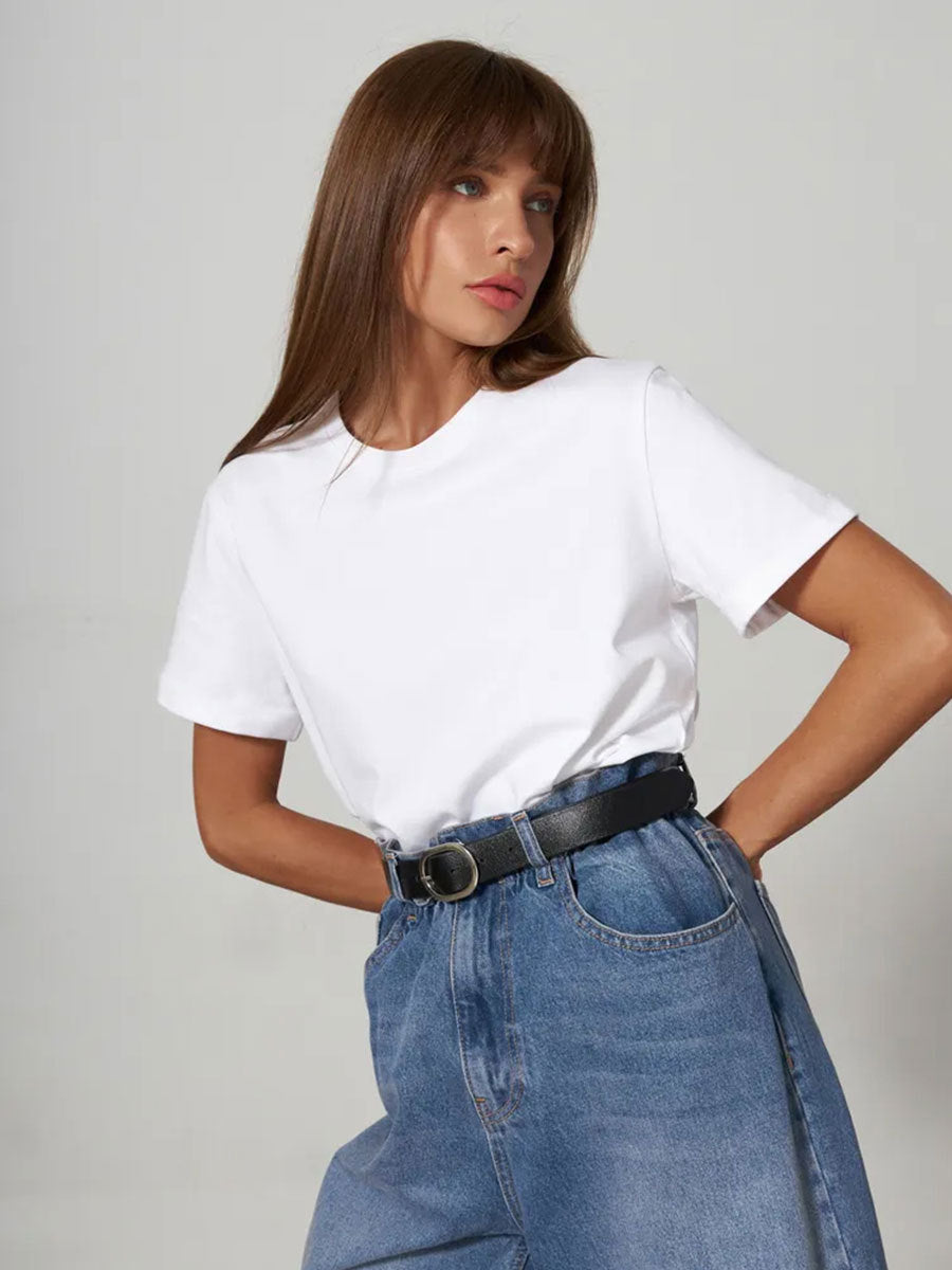 Adiffu Fashion Casual Crew Neck Short-sleeved T-shirt
