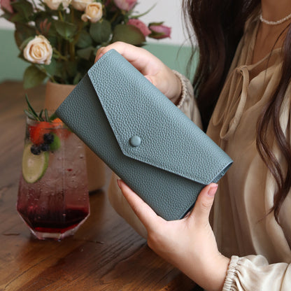Adiffu Selected Pure Cowhide Soft Leather Long Wallet
