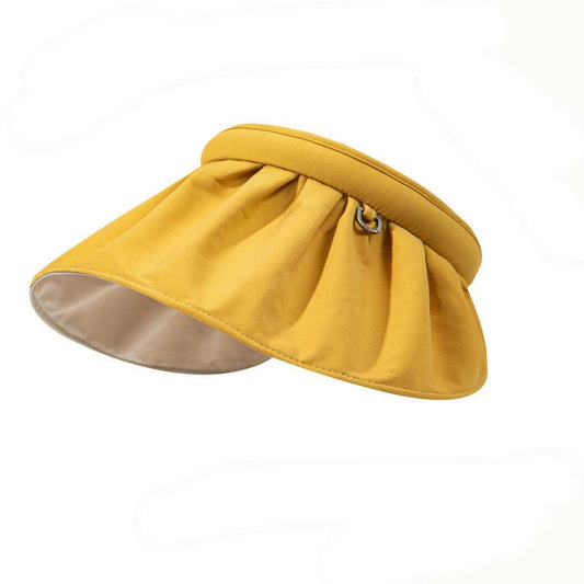 Adiffu Contrasting Shell Hats UV Sun Protection Hat Holiday Beach Hat Hollow Hat