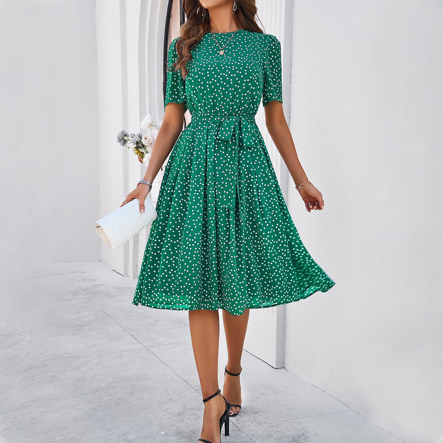 Summer Casual Polka Dot Print Dress