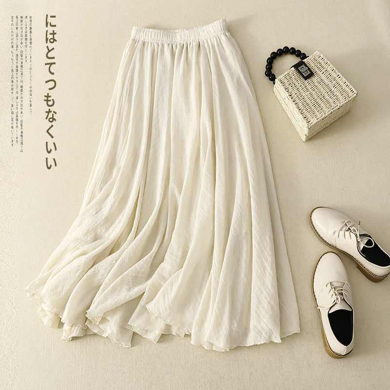 Adiffu Sweet Flouncing Double-deck Skirt