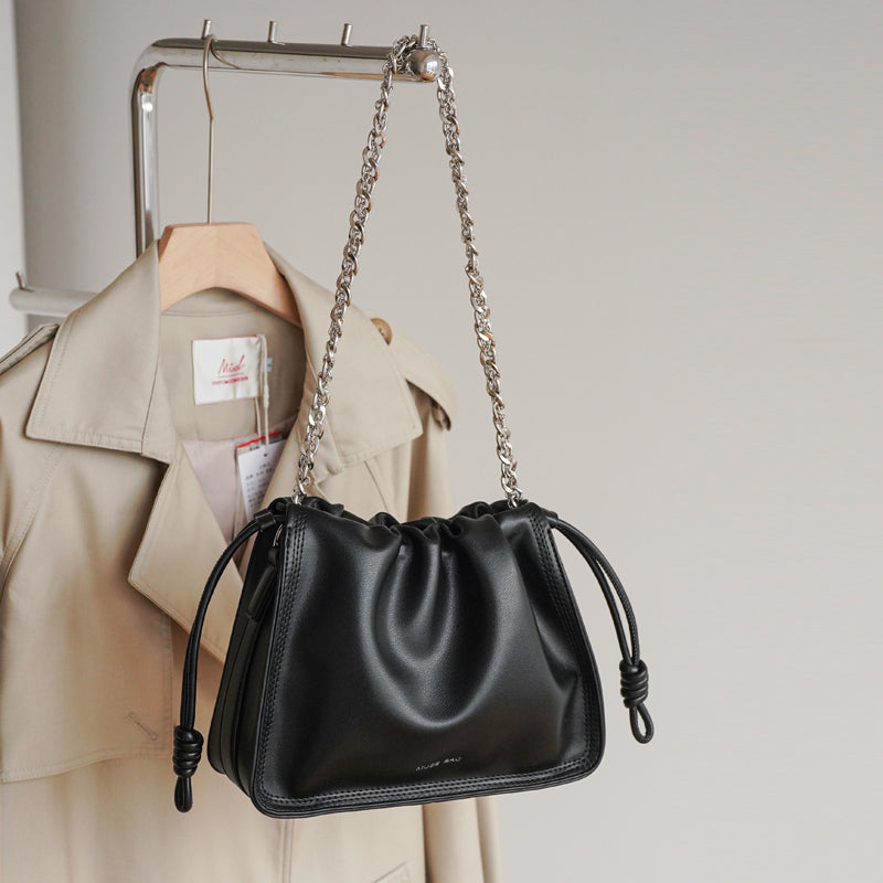 Adiffu Fresh Chain Pleated Bag