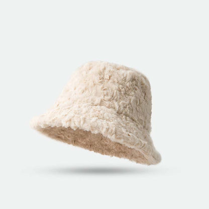 Adiffu Women's Warm Winter Bucket Hat Fluffy Hat