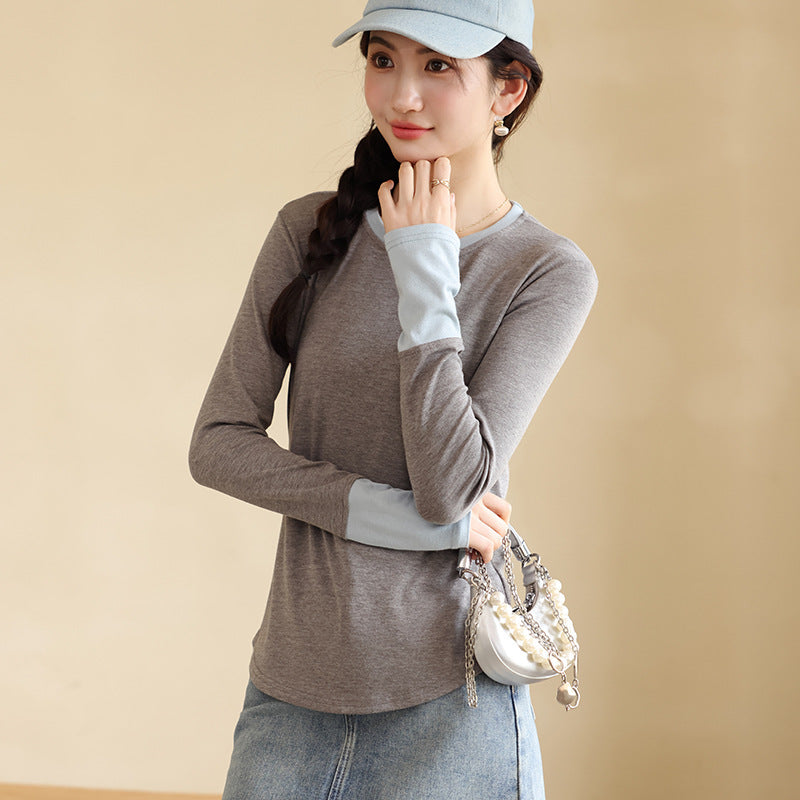 Adiffu Circular Design Waist Slimming Long Sleeve T-shirt