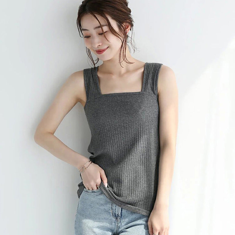 Adiffu Women's High Stretch Ribbed Vest