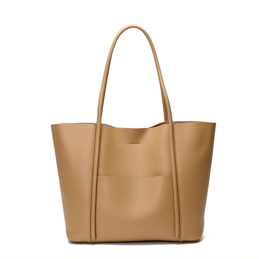 Adiffu Large Capacity Leather Handbag Shoulder Bag Women's Tote Bag