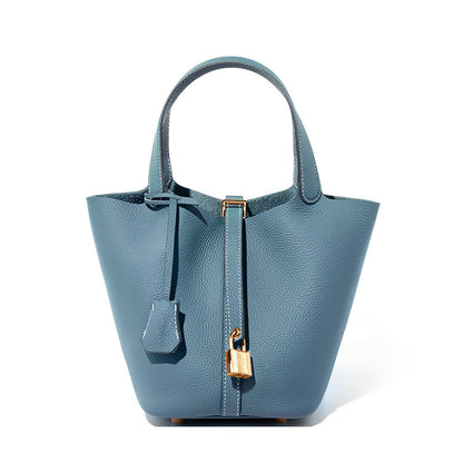 Adiffu Leather Bucket Bag Bridal Handbag