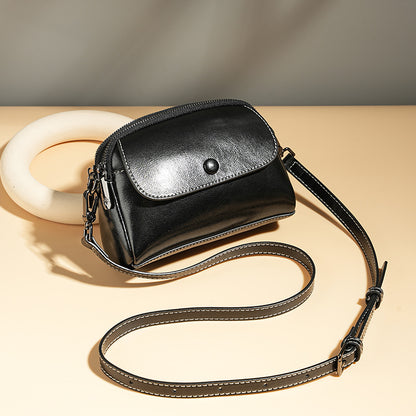 Adiffu Multi-compartment Genuine Leather Women's Mobile Phone Bag