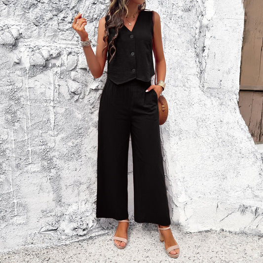 Stylish Solid Color Tank Set