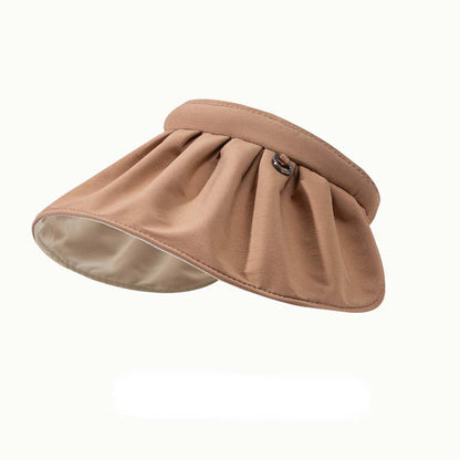 Adiffu Contrasting Shell Hats UV Sun Protection Hat Holiday Beach Hat Hollow Hat
