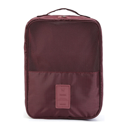 Adiffu Double Layer Three-compartment Waterproof Travel Shoe Bag