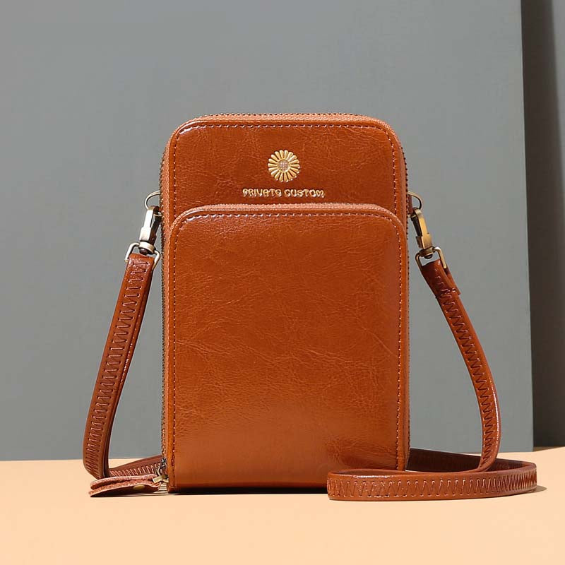 Adiffu Fashion Large Capacity Solid Color Multi-functional Mobile Phone Bag