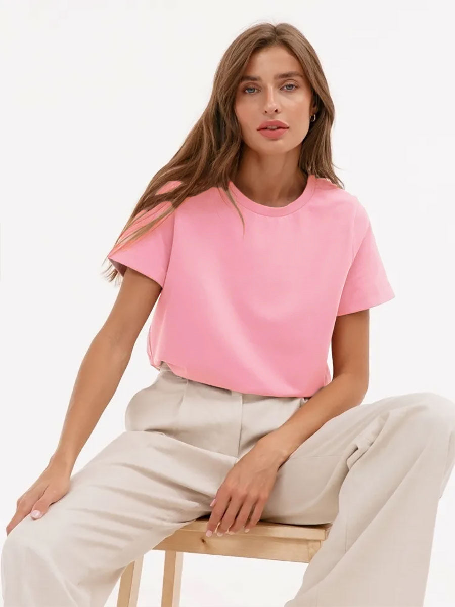 Adiffu Fashion Casual Crew Neck Short-sleeved T-shirt