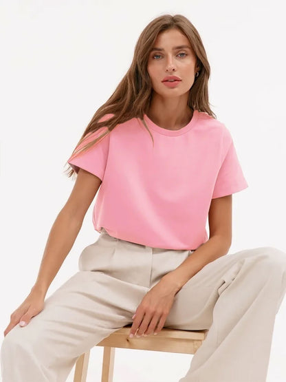 Adiffu Fashion Casual Crew Neck Short-sleeved T-shirt