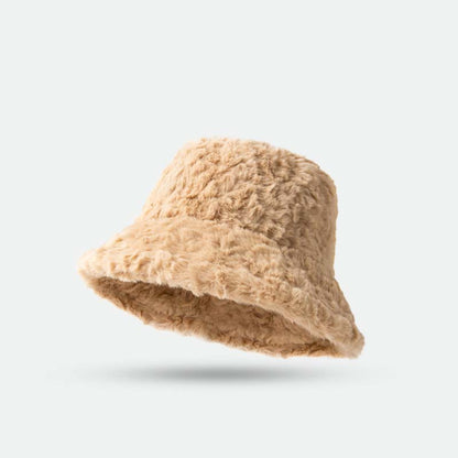 Adiffu Women's Warm Winter Bucket Hat Fluffy Hat