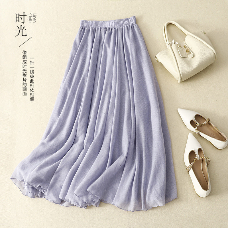Adiffu Sweet Flouncing Double-deck Skirt