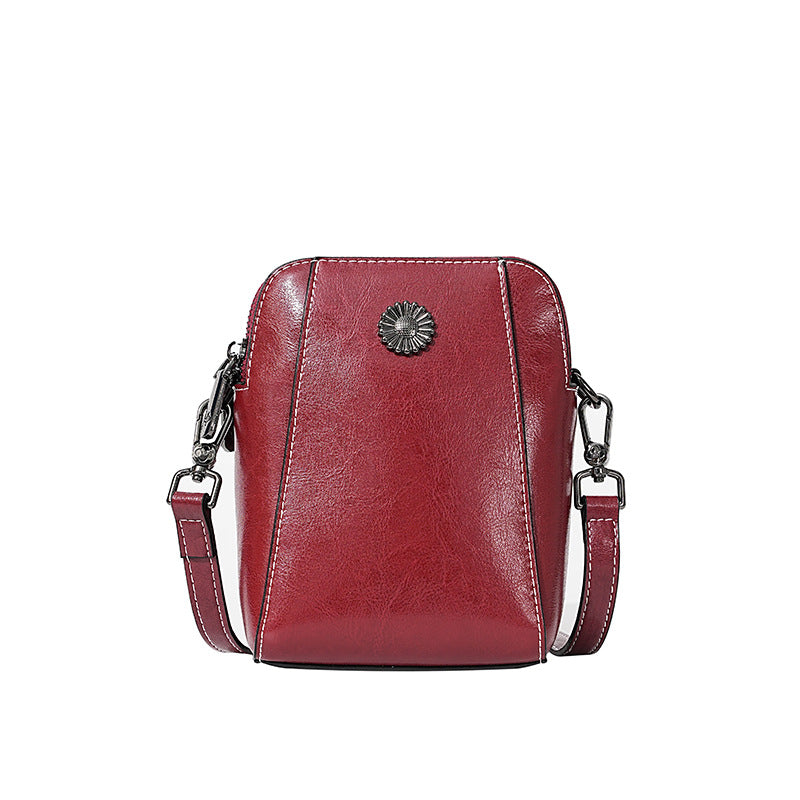 Adiffu Stylish Casual Genuine Leather Mobile Phone Bag