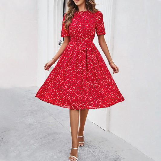 Summer Casual Polka Dot Print Dress