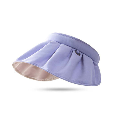 Adiffu Contrasting Shell Hats UV Sun Protection Hat Holiday Beach Hat Hollow Hat
