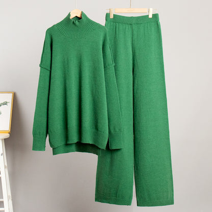 Adiffu Loose Casual Turtleneck Sweater Set