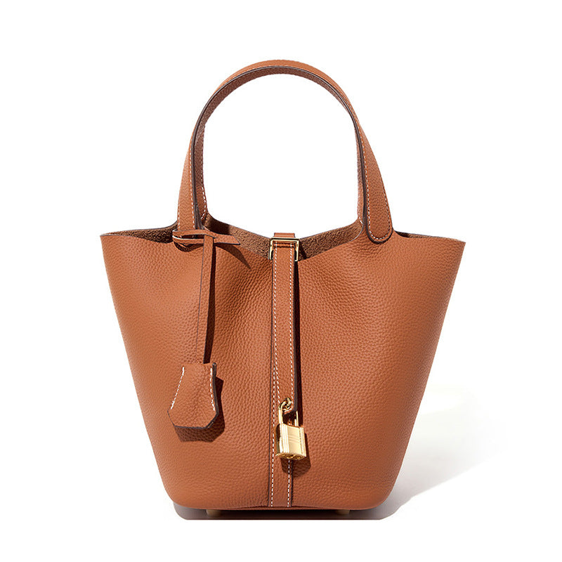 Adiffu Leather Bucket Bag Bridal Handbag