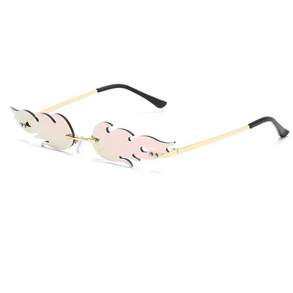 Adiffu Frameless Flame Personality Sunglasses