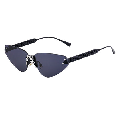 Adiffu Stylish Rimless Sunglasses With Diamonds